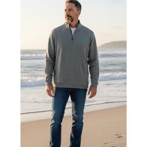 Vantage Southernmost Beach Resort Key West 1/4 Zip Pullover Sweatshirt Gray XL